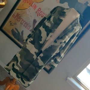 Maeve for Anthropologie Knit Camo Duster